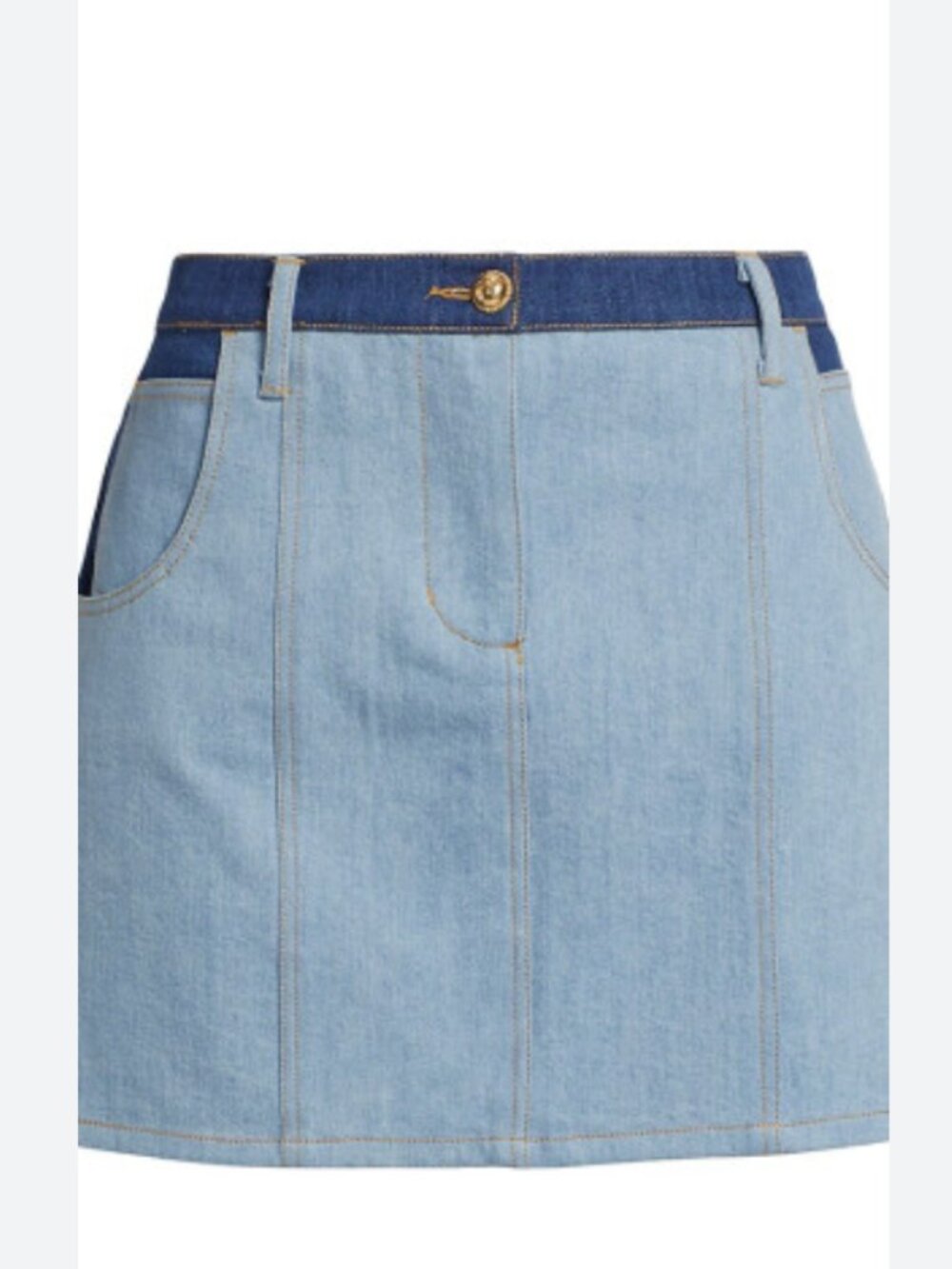 Christian Cowan Blue Women's Heart-Pocket Denim Miniskirt 6/S - Picture 7 of 7